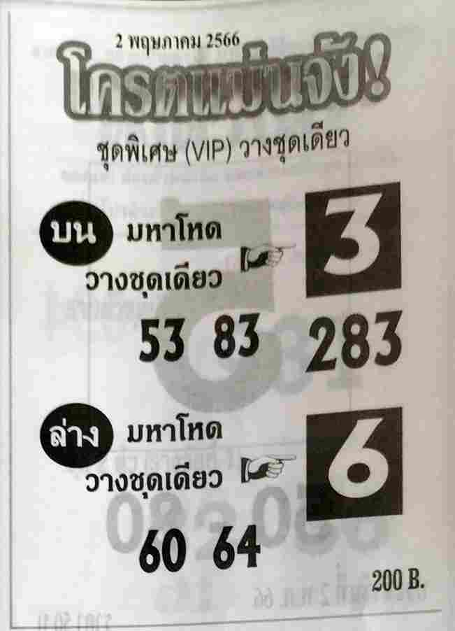 หวยโคตรแม่นจัง 2-5-66