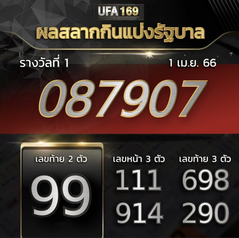 ผลสลากกินแบ่งรัฐบาล 1-4-66